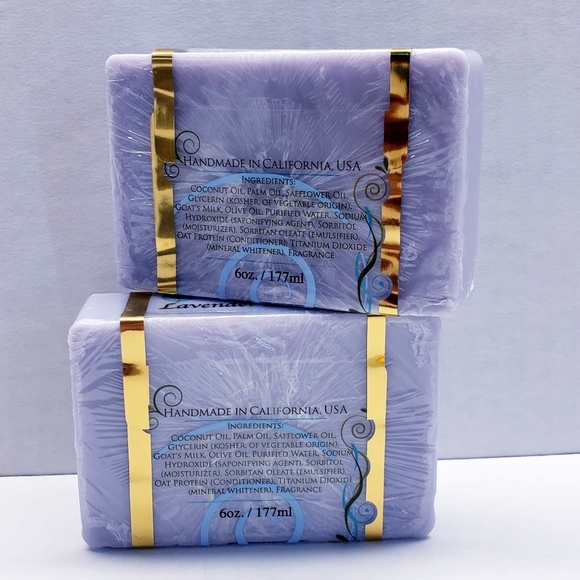 The Grecian Soap LAVENDER LEMON Goat's Milk & Olive Oil Beauty Bar, 6oz (2 pack) - Picture 5 of 6